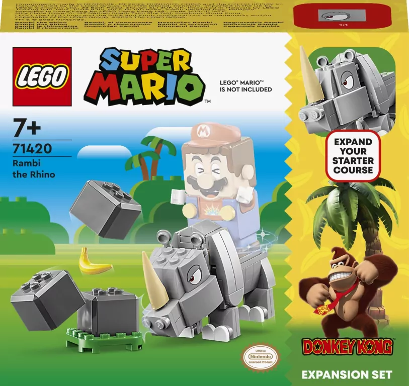 LEGO® Super Mario. Nosorożec Rambi — zestaw rozszerzający. 71420 - tantis.pl