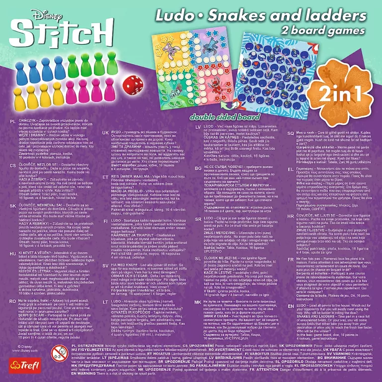 Disney Stitch 2w1 Chńczyk Węże i Drabiny Trefl - tantis.pl