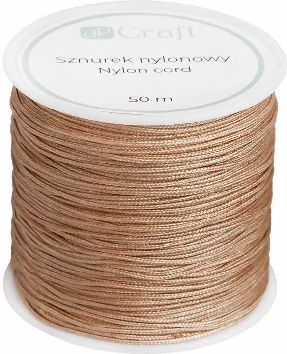 Sznurek nulonowy 0,8mm 50m Soft Carmel - tantis.pl