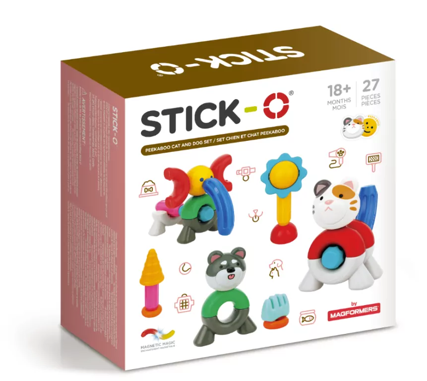 Magformers Stick-O. Zestaw kot i pies - tantis.pl