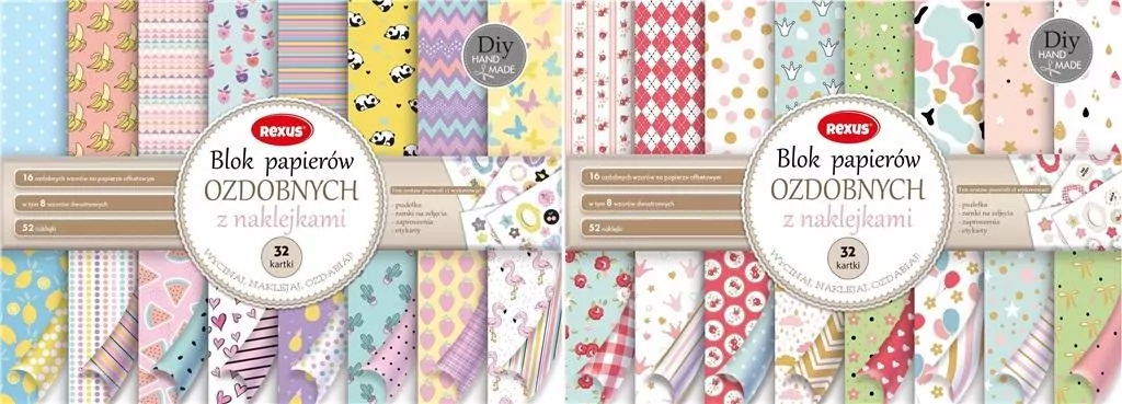 Blok papierów ozdobnych A4/32K do scrapbookingu - tantis.pl