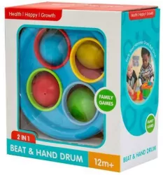 Zabawka bębenek. Zbijak z piłeczkami