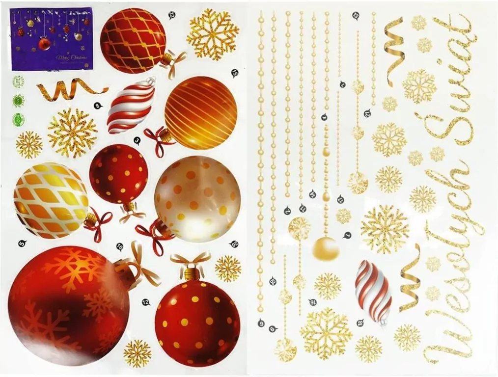 Naklejki elektrostatyczne bombki - tantis.pl