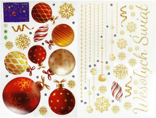 Naklejki elektrostatyczne bombki