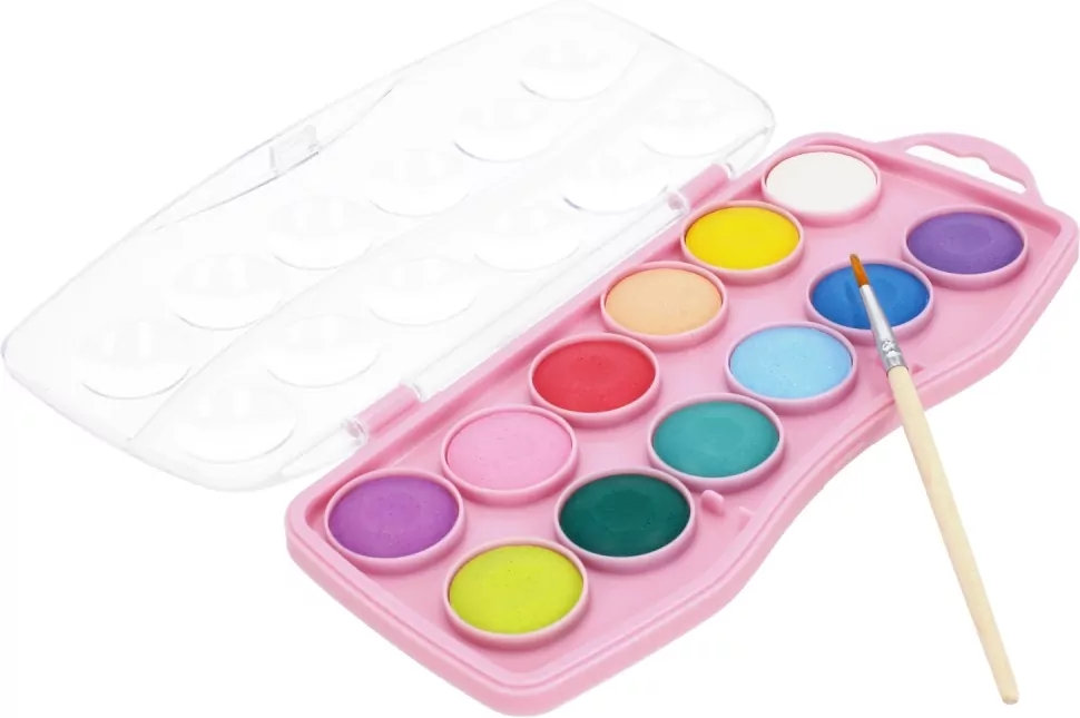 Farby akwarelowe 12 kolorów + pędzelek pastel PRIMA ART mix cena za 1 szt - tantis.pl