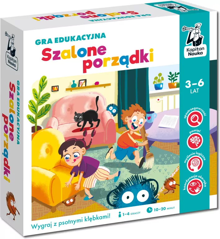 Szalone porządki. Gra edukacyjna. Kapitan Nauka - tantis.pl