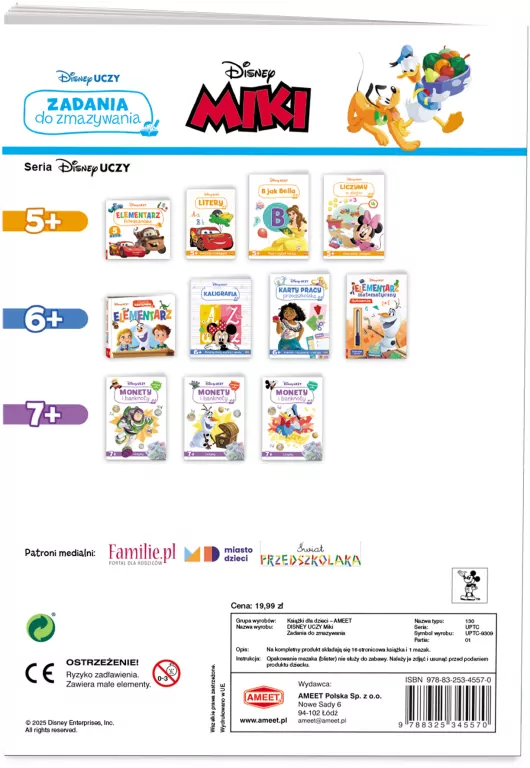 Disney Uczy. Zadania do Zmazywania. Miki - tantis.pl
