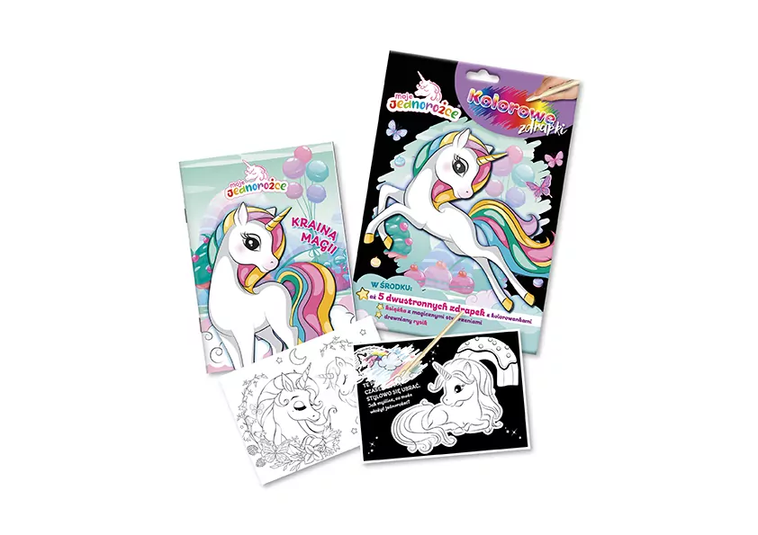 Moje Jednorożce. Kolorowe zdrapki. Cz.1 - tantis.pl