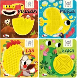 Pakiet: Morze / Las / Pojazdy / Łąka. Dotykam, poznaję. Książeczka sensoryczna