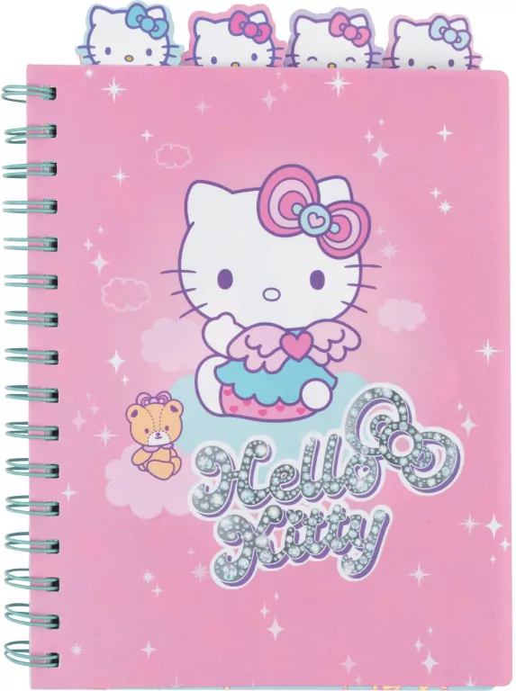 Kołobrulion A5 100k. kratka z główkami Hello Kitty pink wzór 3 - tantis.pl