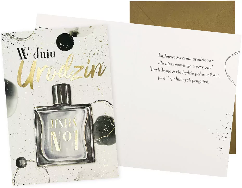 Karnet B6 Urodziny (męskie, perfumy) - tantis.pl