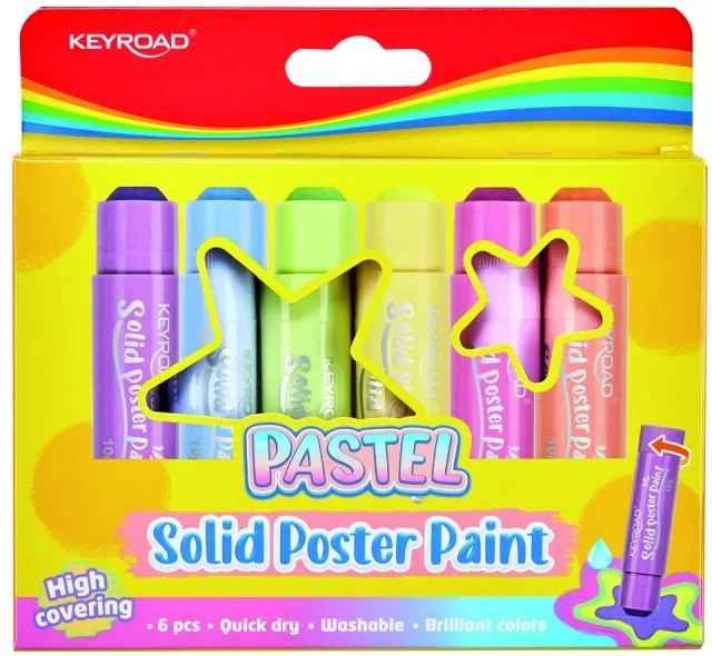 Farby plakatowe w sztyfcie pastel 10g 6 kolorów - tantis.pl