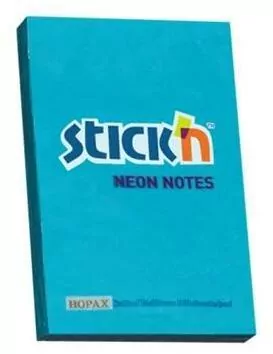 Notes samoprzylepny 76x51mm neon niebieski - tantis.pl