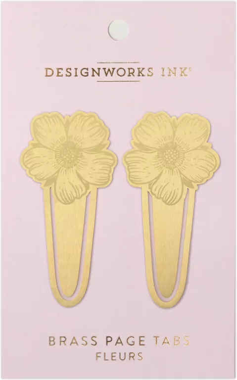 Zakładki do książek metalowe Fleurs, 2 sztuki - tantis.pl