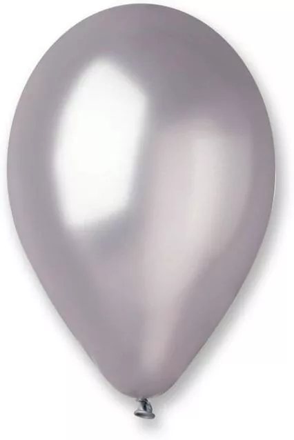 Balony metaliczne 25cm 100 szt. Srebrne - tantis.pl