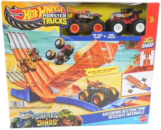 Hot Wheels Monster Truck Wyścig z demolką 2auta - tantis.pl