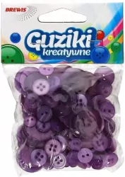 Guziki kreatywne. Fioletowe