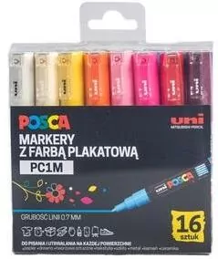 Markery plakatowe PC-1M 16 kolorów POSCA UNI - tantis.pl