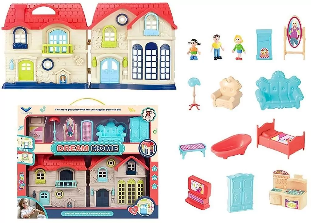 Domek dla lalek z mebelkami - tantis.pl