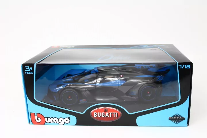 BBURAGO. Bugatti Bolide metallic black-blue 1:18 - tantis.pl