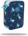 Piórnik 3-komorowy z wyposażeniem Coolpack. Blue unicorn - tantis.pl