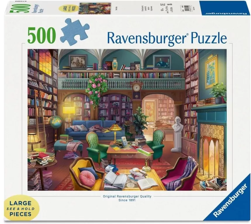Puzzle 2D: Wymarzona biblioteka 500el - tantis.pl