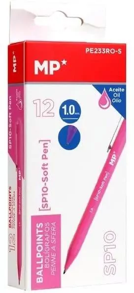 Długopis olejowy 1,0mm różowy (12szt) - tantis.pl