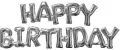 Balon foliowy Happy Birthday srebrny - tantis.pl