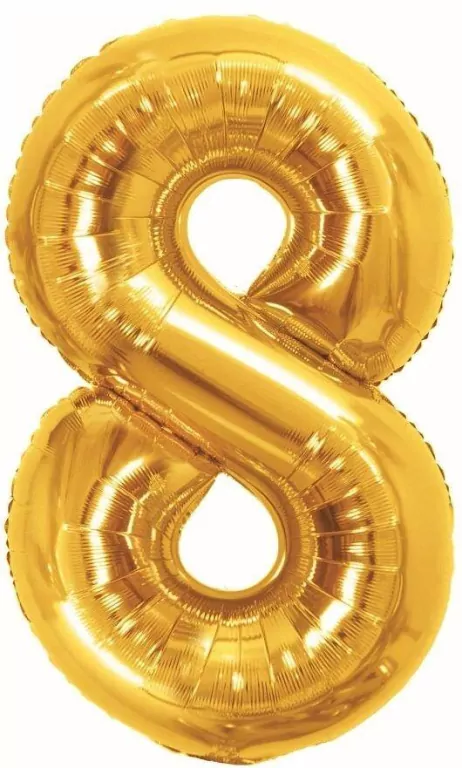 Balon foliowy B&C 8 Royal gold 85cm - tantis.pl