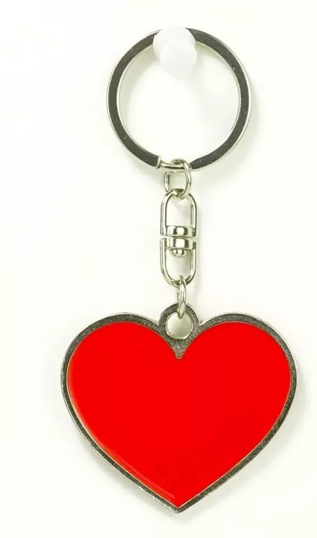 Brelok metalowy serce czerwone 5cm - tantis.pl