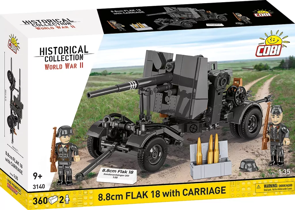 8.8 cm FLAK 18 z wózkiem transportowym - tantis.pl