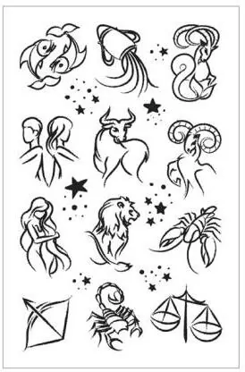 Tatuaż 16012 8,5x13cm horoskop MFP 1032201 - tantis.pl