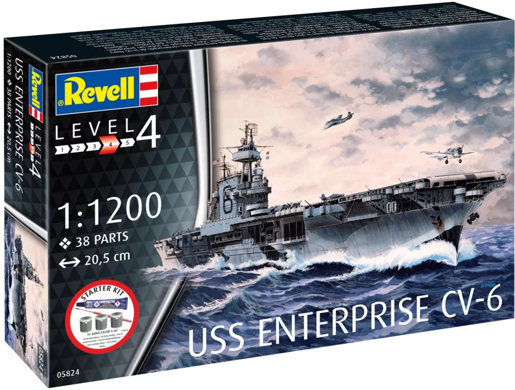 Revell Starter Kit - USS Enterprise CV-6 - tantis.pl