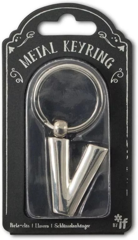 Silver Letter Keyring - brelok do kluczy litera V - tantis.pl