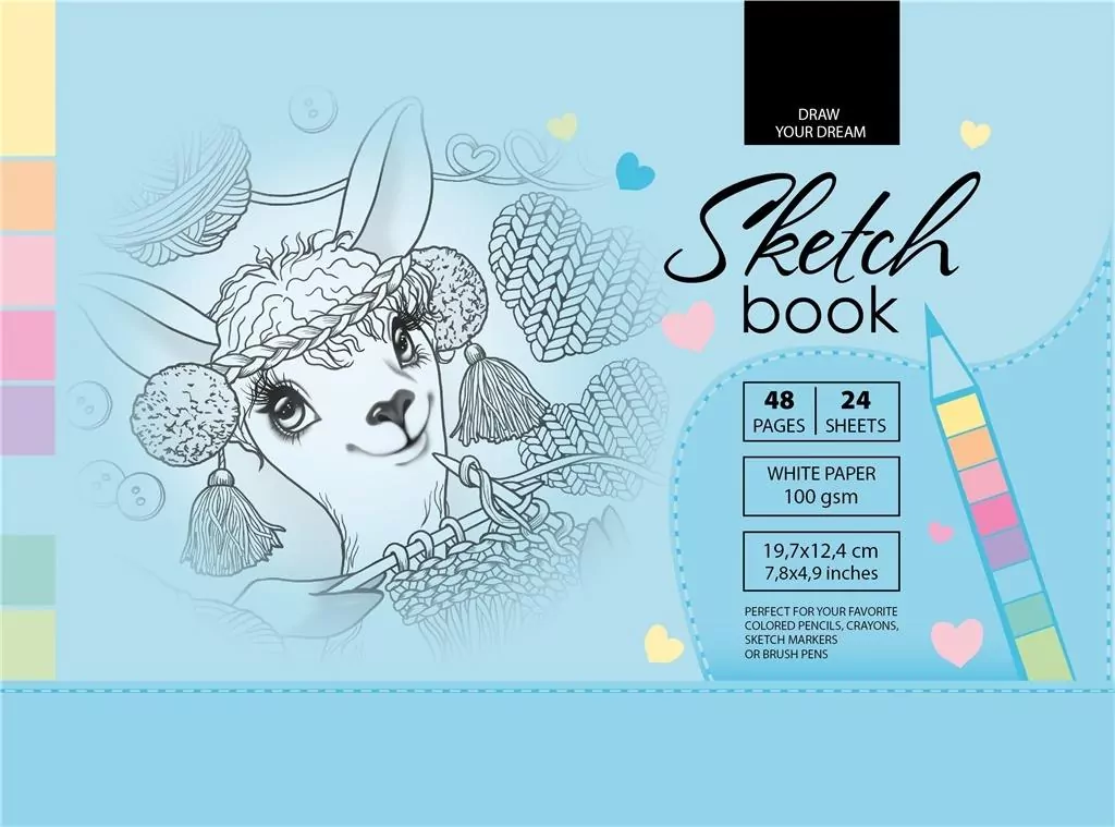 Sketchbook. Szkicownik 48 kartek. 197 x 124 mm - tantis.pl