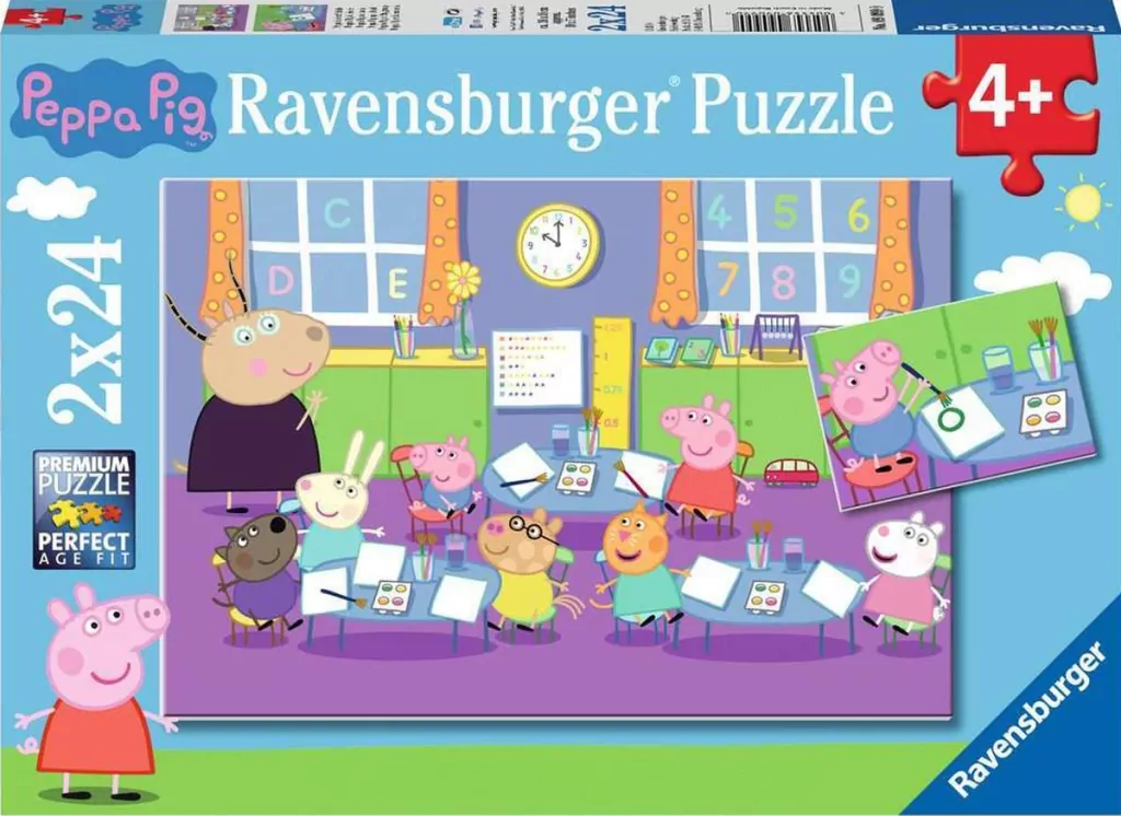 Puzzle 2D 2x24 Świnka Peppa i cała klasa 9099 - tantis.pl