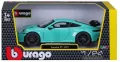 BBURAGO. Porsche 911 GT3, miętowy 1:24 - tantis.pl