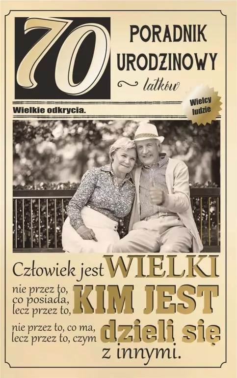 Kartka okolicznościowa Urodziny 70 - tantis.pl