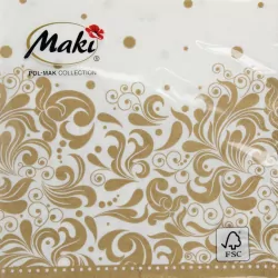 SERWETKA PAP 3W 330X330 ORNAMENT ZLO PM OP