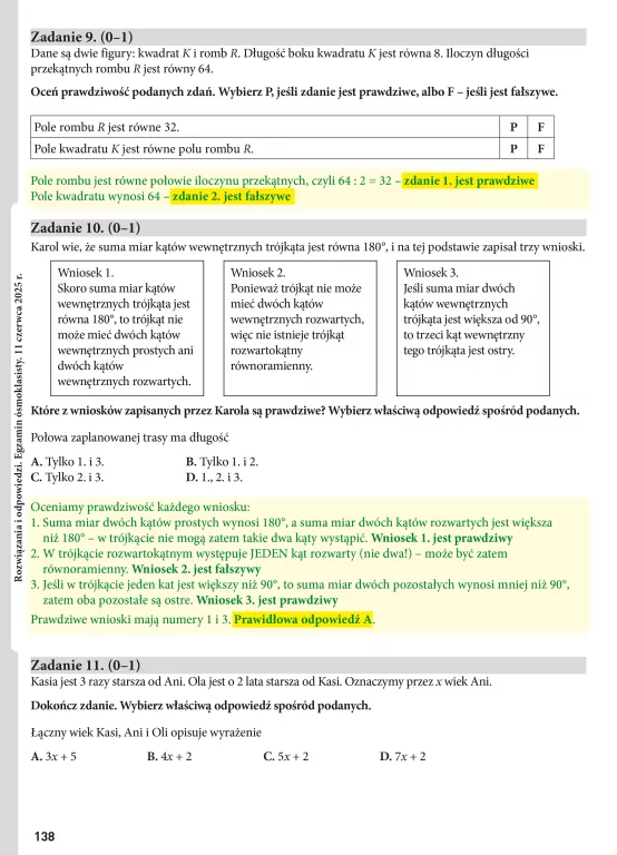 Arkusze egzaminacyjne Matematyka dla 8-klasisty - tantis.pl