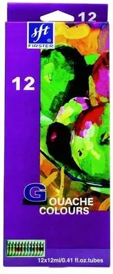 Farby gwasze w tubie 12 kolorów 12ml - tantis.pl