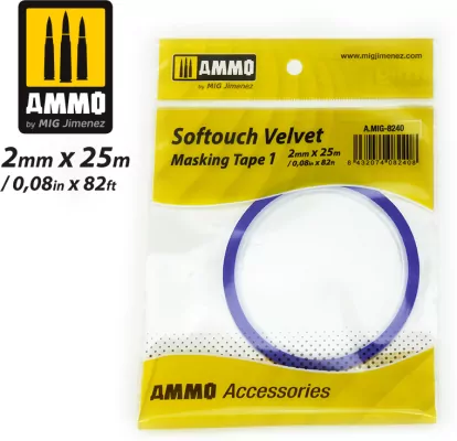Ammo: Softouch Velvet Masking Tape 1 (2 mm x 25 m)