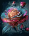 Malowanie po numerach - Magiczna róża 40x50cm - tantis.pl