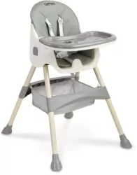 Caretero Krzesełko do karmienia 2w1 Bill szare