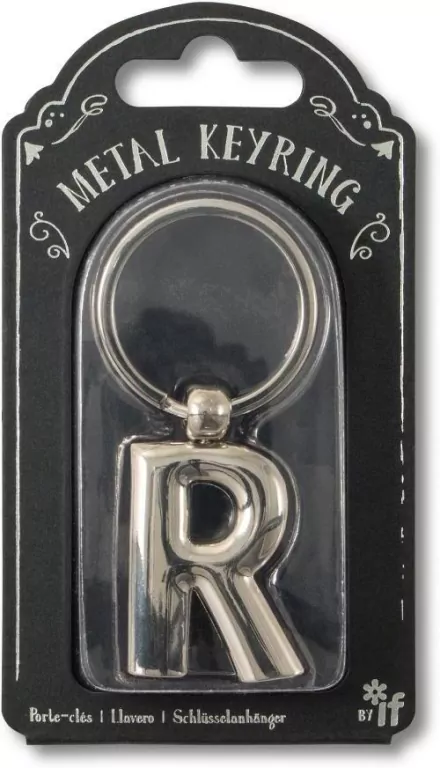 Silver Letter Keyring - brelok do kluczy litera R - tantis.pl