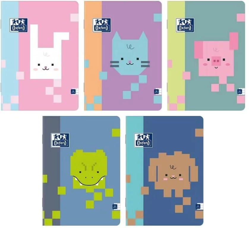 Zeszyt A4/32K kratka Zoo Blocks (10szt) OXFORD - tantis.pl