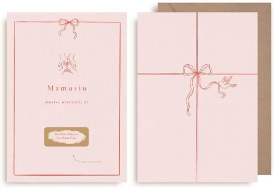 Kartka zdrapka - Mamusiu kocham Cię