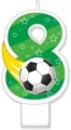 Świeczka urodzinowa. Cyfra 8. Piłka 8cm - tantis.pl