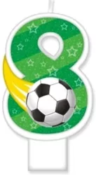 Świeczka urodzinowa. Cyfra 8. Piłka 8cm