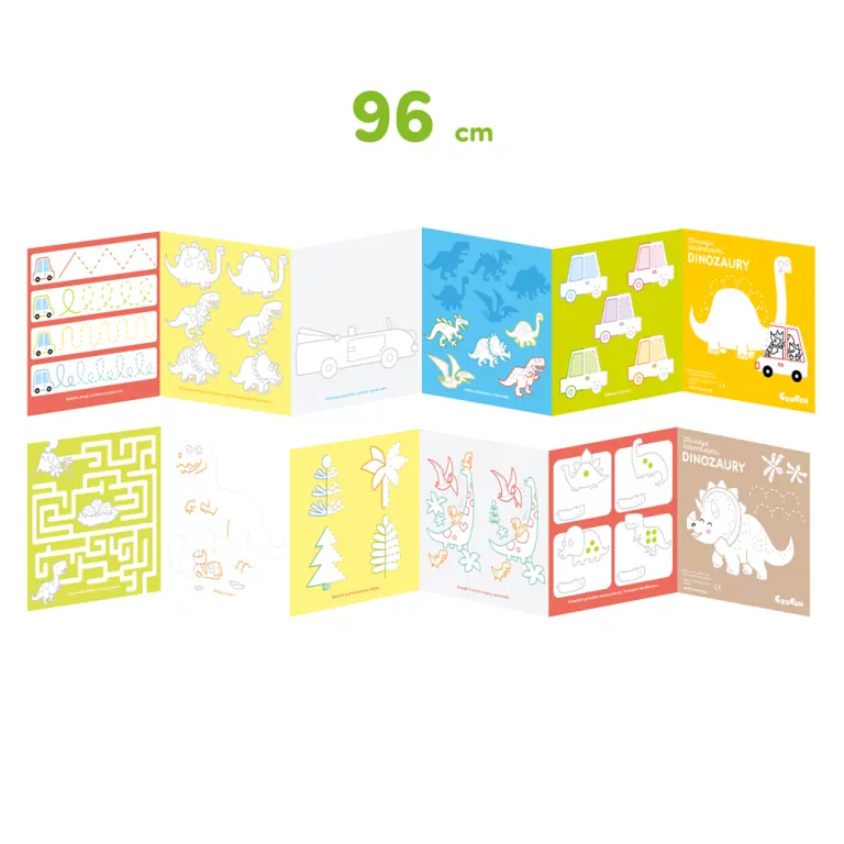 CzuCzu. Dinozaury. Dłuuugie kolorowanki - tantis.pl